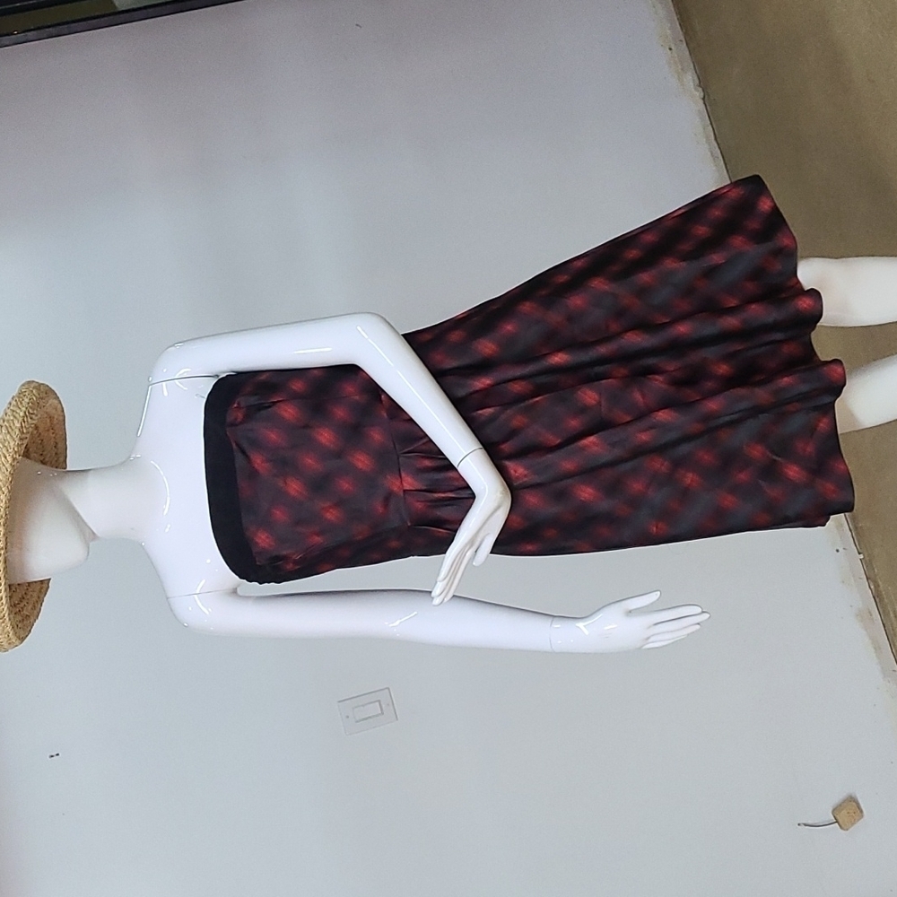 NWT The Limited Strapless Plaid Dress